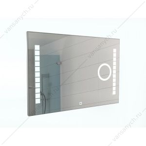 Зеркало Quadro 100 alum (ЛИНЗА) с подсветкой Sansa SQL1030Z Домино (Россия) купить в Тюмени (Ван Саныч™)