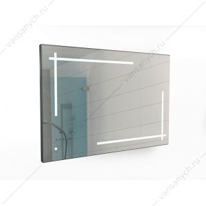 Зеркало Ray 100 black с подсветкой Sansa SR1035Z черный профиль Домино (Россия) купить в Тюмени (Ван Саныч™)
