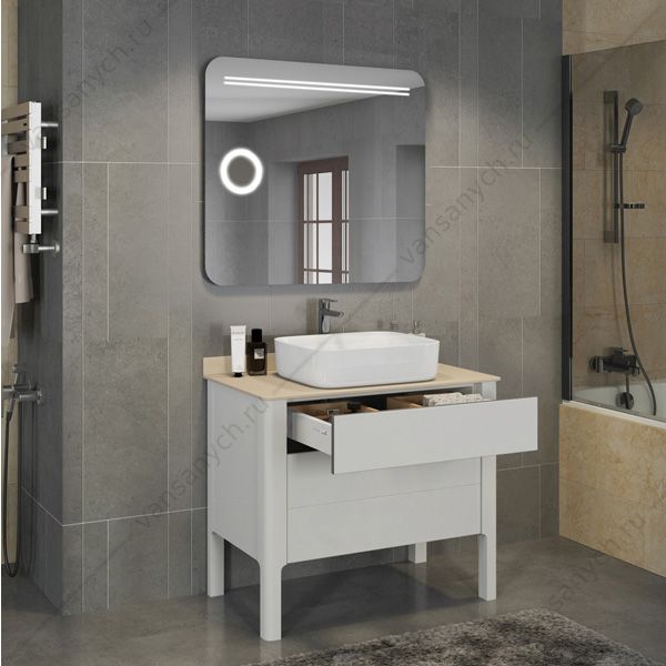 4140523 Зеркало Лондон-90 светодиодная лента, сенсор 900*800 Comforty (Россия) купить в Тюмени (Ван Саныч™)