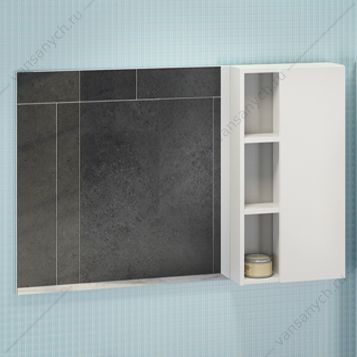 4136261 Зеркало-шкаф Милан-120 белый Comforty (Россия) купить в Тюмени (Ван Саныч™)