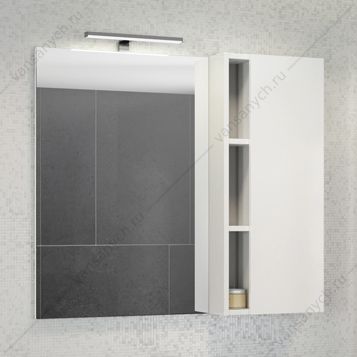 4137130 Зеркало-шкаф Милан-90 белый Comforty (Россия) купить в Тюмени (Ван Саныч™)