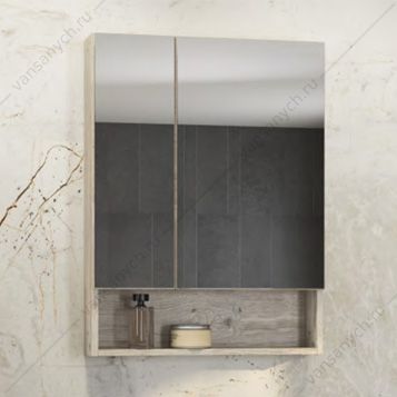 4143488 Зеркало-шкаф Парма-60 дуб дымчатый Comforty (Россия) купить в Тюмени (Ван Саныч™)