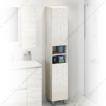 4142368 Шкаф-колонна Верона-35-Н дуб белый Comforty (Россия) купить в Тюмени (Ван Саныч™)