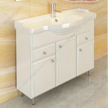 4134582 Тумба-умывальник Сочи-100 белая с раковиной COMFORTY Т-9315 Comforty (Россия) купить в Тюмени (Ван Саныч™)