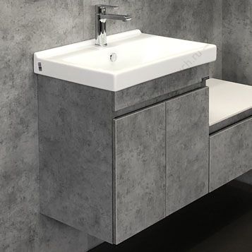 00-00000835 Тумба-умывальник 60см Comforty Осло-60 бетон светлый с раковиной Fest 60 F01 Comforty (Россия) купить в Тюмени (Ван Саныч™)