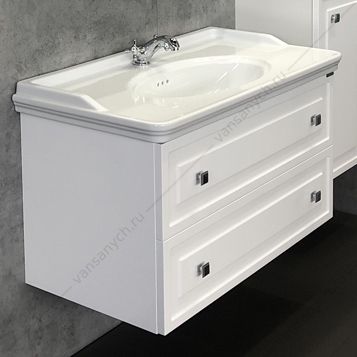 4148009 Тумба-умывальник COMFORTY Феррара-100 белый глянец с раковиной 50110  Comforty (Россия) купить в Тюмени (Ван Саныч™)