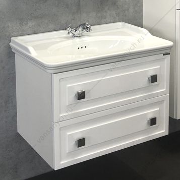4151060 Тумба-умывальник COMFORTY Феррара-80 белый глянец с раковиной 50180  Comforty (Россия) купить в Тюмени (Ван Саныч™)