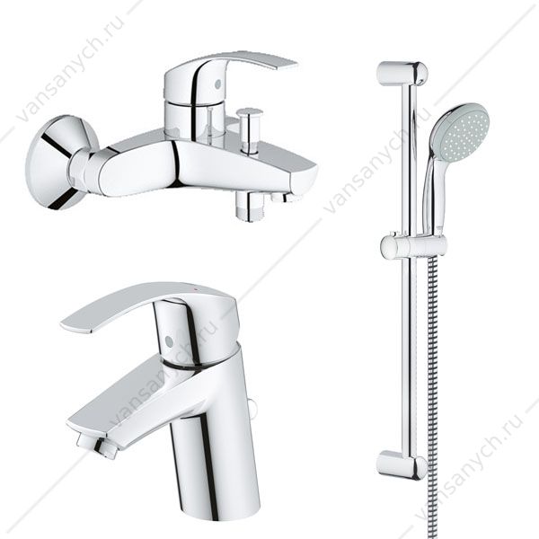 4135768 Комплект для ванны 3 в 1 GROHE Eurosmart 2015, 124446  GROHE (Германия) купить в Тюмени (Ван Саныч™)