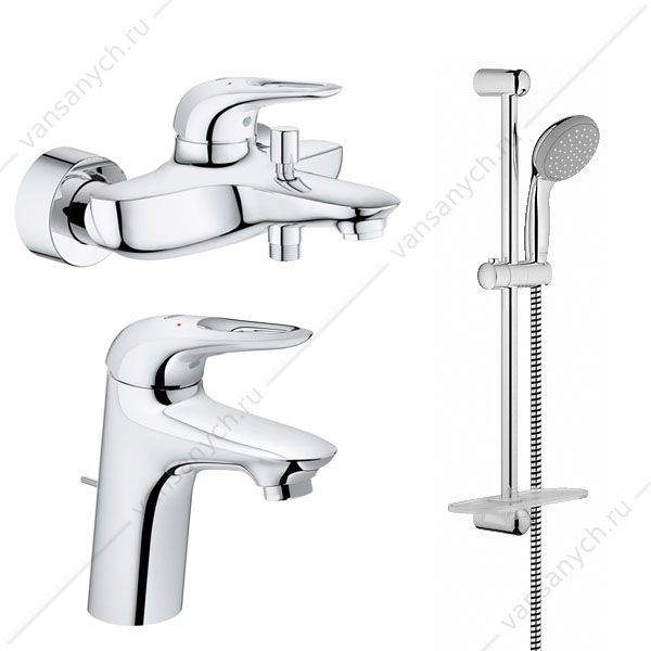 4135765 Комплект для ванны 3 в 1 GROHE Eurostyle New, 124416 GROHE (Германия) купить в Тюмени (Ван Саныч™)