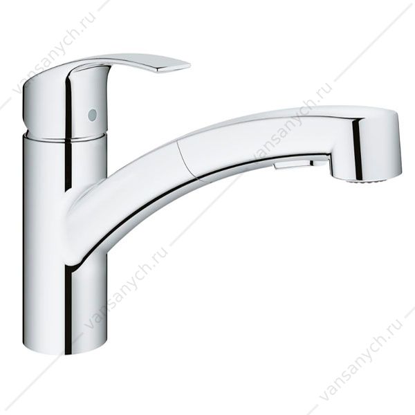 4137481 Смеситель для мойки GROHE Eurosmart 2015 с выдвижным изливом, низкий, 30305000 GROHE (Германия) купить в Тюмени (Ван Саныч™)