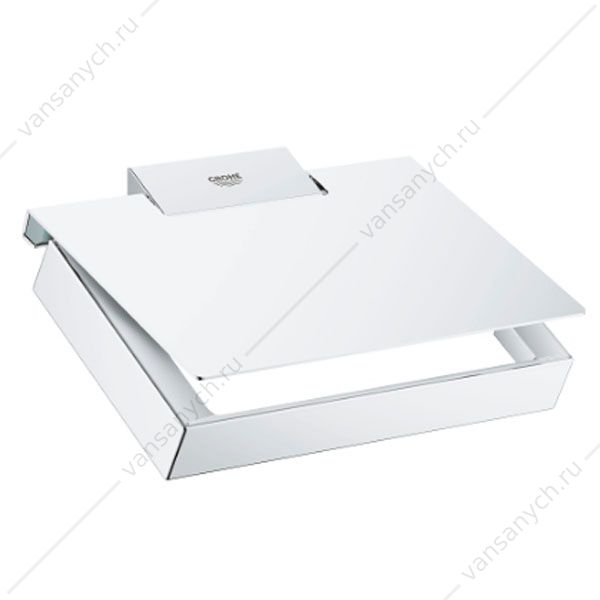 4142552 Держатель для туалетной бумаги с крышкой GROHE Selection Cube, 40781000 GROHE (Германия) купить в Тюмени (Ван Саныч™)