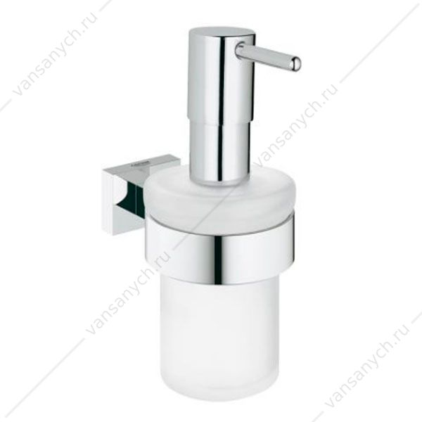 4134245 Дозатор жидкого мыла с держателем GROHE Essentials Cube, 40756001  GROHE (Германия) купить в Тюмени (Ван Саныч™)