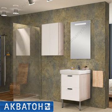 4135533 Тумба-умывальник Йорк 55 Белый/Ясень фабрик Акватон (Россия) купить в Тюмени (Ван Саныч™)