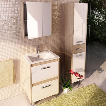 3129378 Тумба-умывальник Тулуза-60 сосна лоредо Comforty (Россия) купить в Тюмени (Ван Саныч™)
