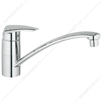 3120119 GROHE. Смеситель для мойки Eurodisc, низкий излив, 33770001 GROHE (Германия) купить в Тюмени (Ван Саныч™)