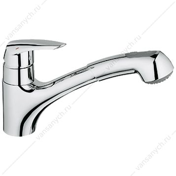 3120207 GROHE. Смеситель для мойки Eurodisc с выдвижным изливом, 32257001 GROHE (Германия) купить в Тюмени (Ван Саныч™)