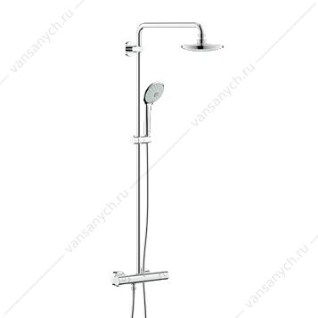 3125295 GROHE. Душевая система Euphoria с термостатом для душа 450 мм, 27296001 GROHE (Германия) купить в Тюмени (Ван Саныч™)