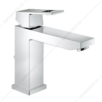 3129131 GROHE. Смеситель для раковины Eurocube, со средним изливом, сливной гарнитур, 23445000 GROHE (Германия) купить в Тюмени (Ван Саныч™)