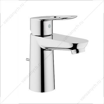 3131091 GROHE. Смеситель для раковины BauLoop, со сливным гарнитуром, 23335000 GROHE (Германия) купить в Тюмени (Ван Саныч™)