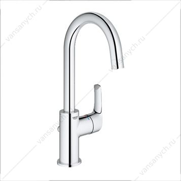 3131098 GROHE. Смеситель для раковины Eurosmart New, со сливным гарнитуром, L-size, 23537002 GROHE (Германия) купить в Тюмени (Ван Саныч™)