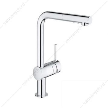 3132254 GROHE. Смеситель для мойки Minta, L-излив, с выдвижным изливом, 30274000 GROHE (Германия) купить в Тюмени (Ван Саныч™)