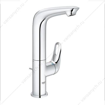 4132987 GROHE. Смеситель для раковины Eurostyle 2015, со сливным гарнитуром, высокий излив, 23569003 GROHE (Германия) купить в Тюмени (Ван Саныч™)