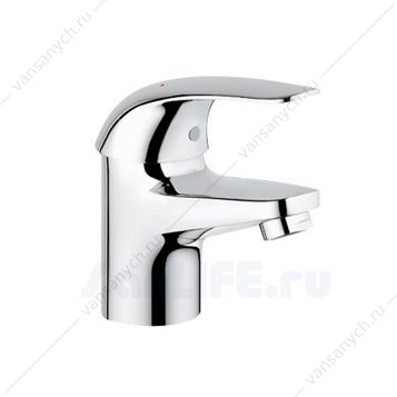 4134053 GROHE. Смеситель для раковины Euroeco, гибкая подводка, цепочка, 32881000 GROHE (Германия) купить в Тюмени (Ван Саныч™)