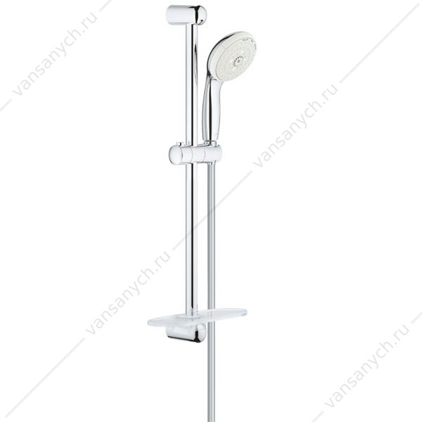 4142929 GROHE. Душевой гарнитур Tempesta New III с полочкой, душевая штанга 600 мм, 27927001 GROHE (Германия) купить в Тюмени (Ван Саныч™)