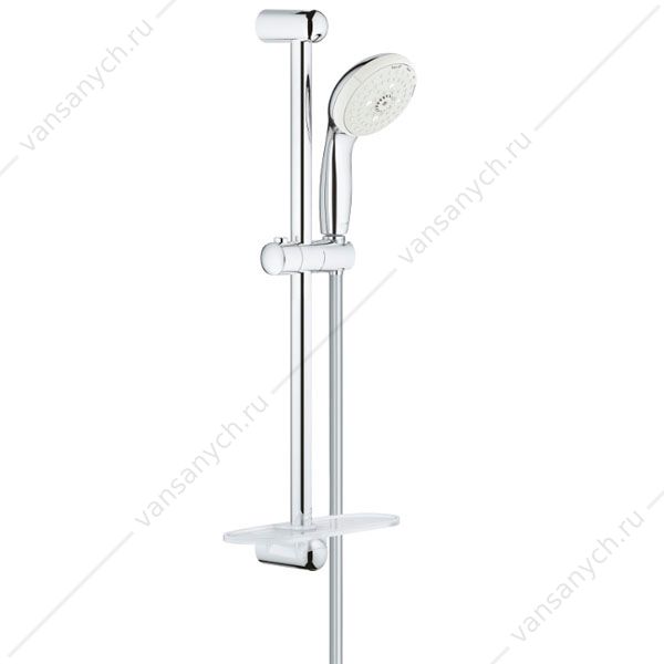 4143249 GROHE. Душевой гарнитур Tempesta New IV с полочкой, душевая штанга 600 мм, 28593002 GROHE (Германия) купить в Тюмени (Ван Саныч™)