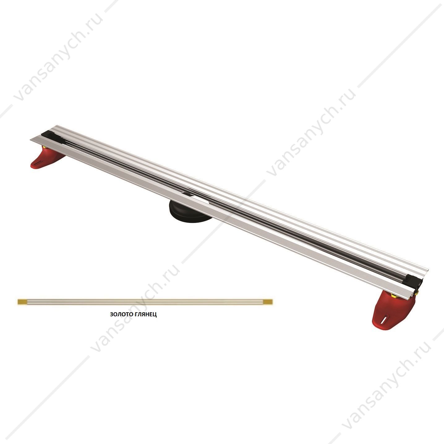 Желоб BERGES SUPER Slim 800, золото глянец, вертикальный выпуск D50/105мм H30/80мм BERGES Wasserhaus(Германия) купить в Тюмени (Ван Саныч™)