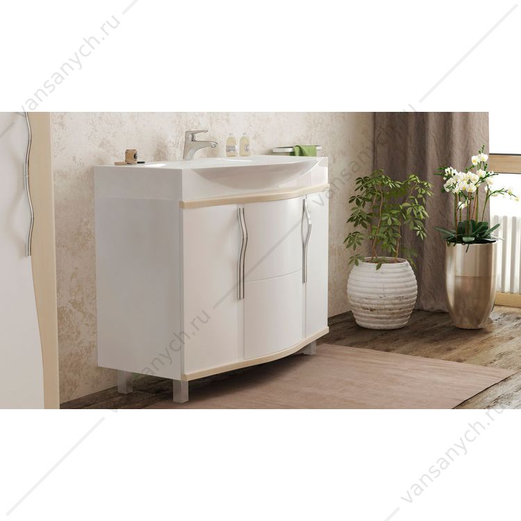 УТ000004916 Тумба напольная Line 100 c раковиной Line 100 Velvex (Россия) купить в Тюмени (Ван Саныч™)