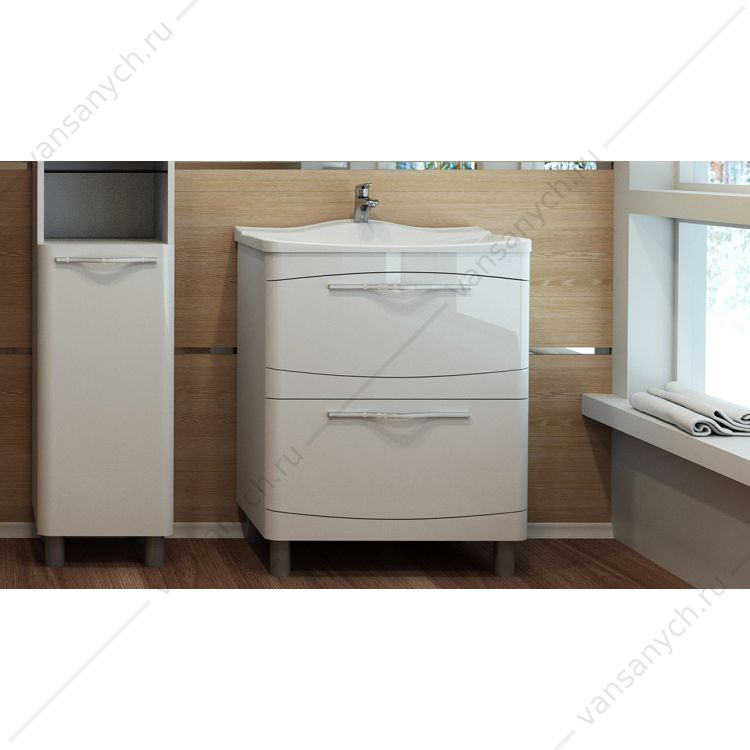 УТ000005104 Тумба напольная IVA 65 (белый) с раковиной Iva 65 см Velvex (Россия) купить в Тюмени (Ван Саныч™)