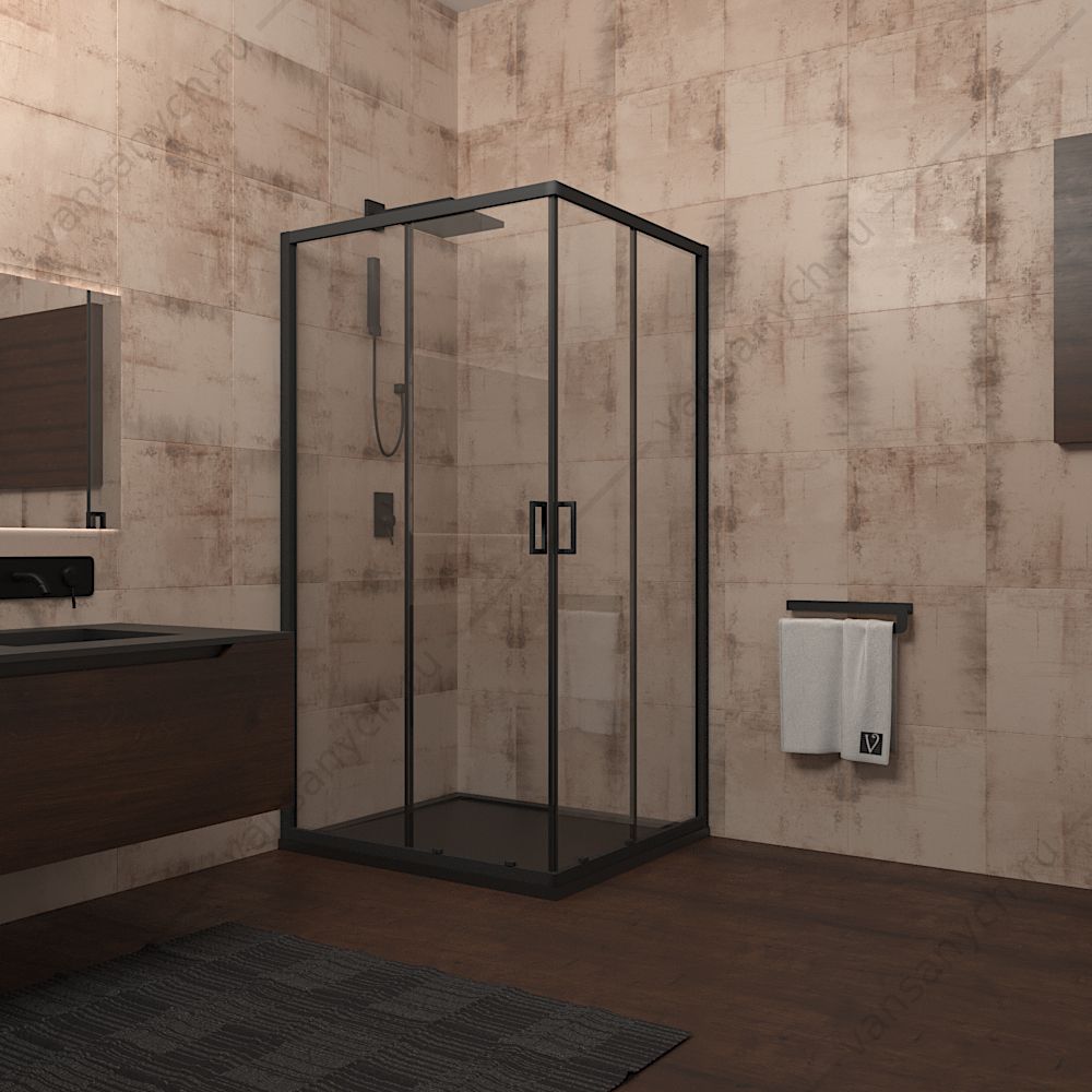 Душевой угол Veconi Rovigo RV-13, 80*80*185, RV13-80K-01-19C1 Veconi (Италия) купить в Тюмени (Ван Саныч™)