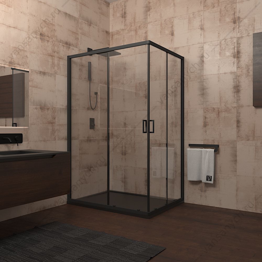 Душевой угол Veconi Rovigo RV-14, 80*120*185, RV14-80120PR-01-19C1 Veconi (Италия) купить в Тюмени (Ван Саныч™)