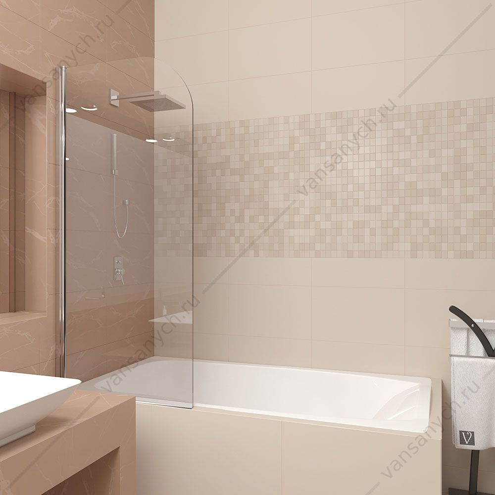 Шторка на ванну Veconi Palau PL-80 70*150см, без ручки, PL80-70-01-19C1-1 Veconi (Италия) купить в Тюмени (Ван Саныч™)