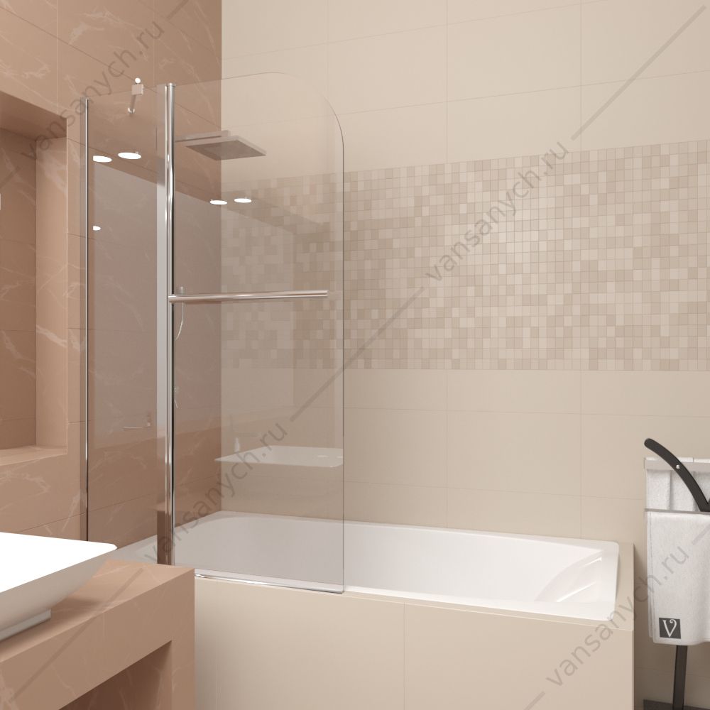 Шторка на ванну Veconi Palau PL-81 80*150см, PL81-80-01-19C1 Veconi (Италия) купить в Тюмени (Ван Саныч™)