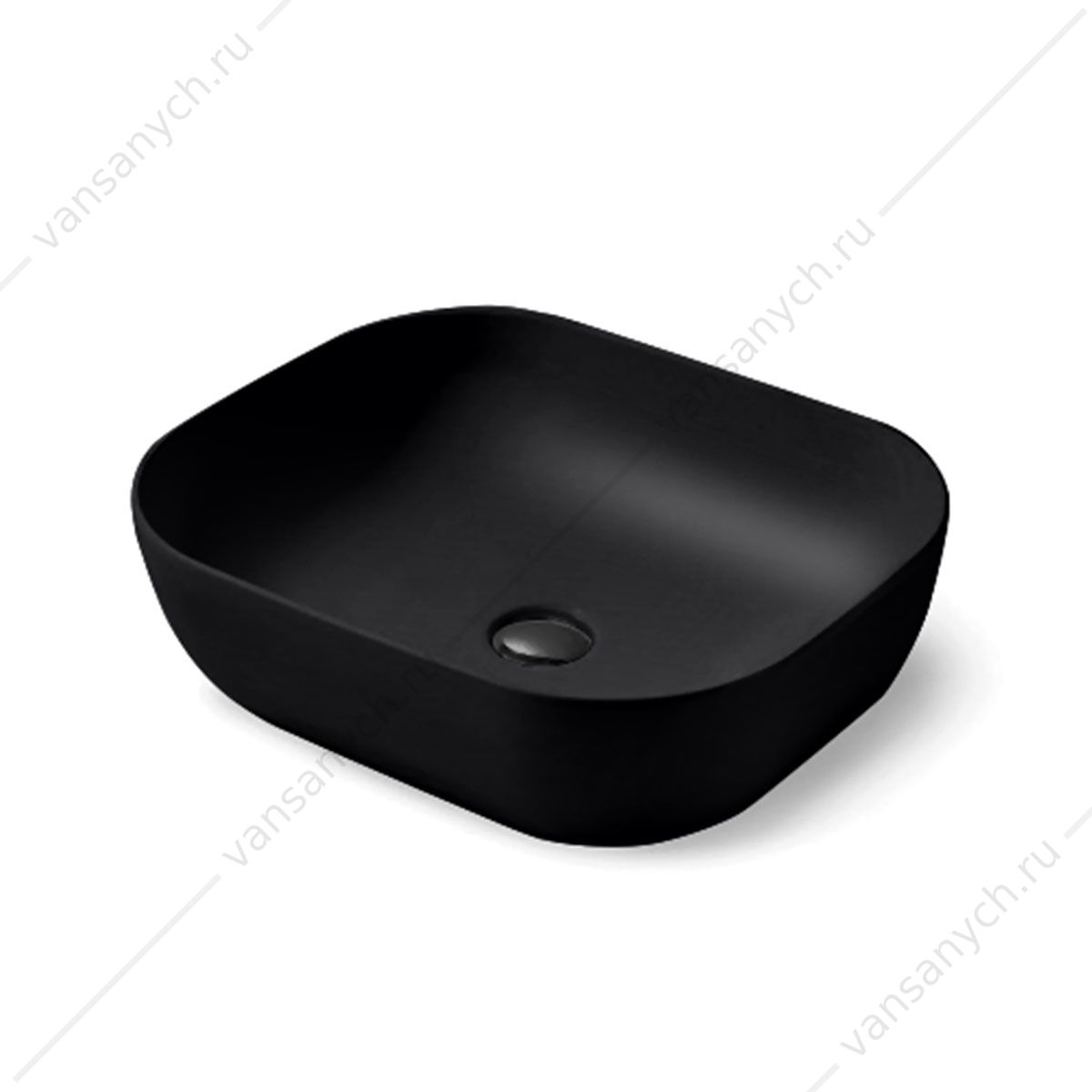 Раковина 50х40 Vincea VBS-101MB, накладная, черный матовый Vincea (Италия) купить в Тюмени (Ван Саныч™)