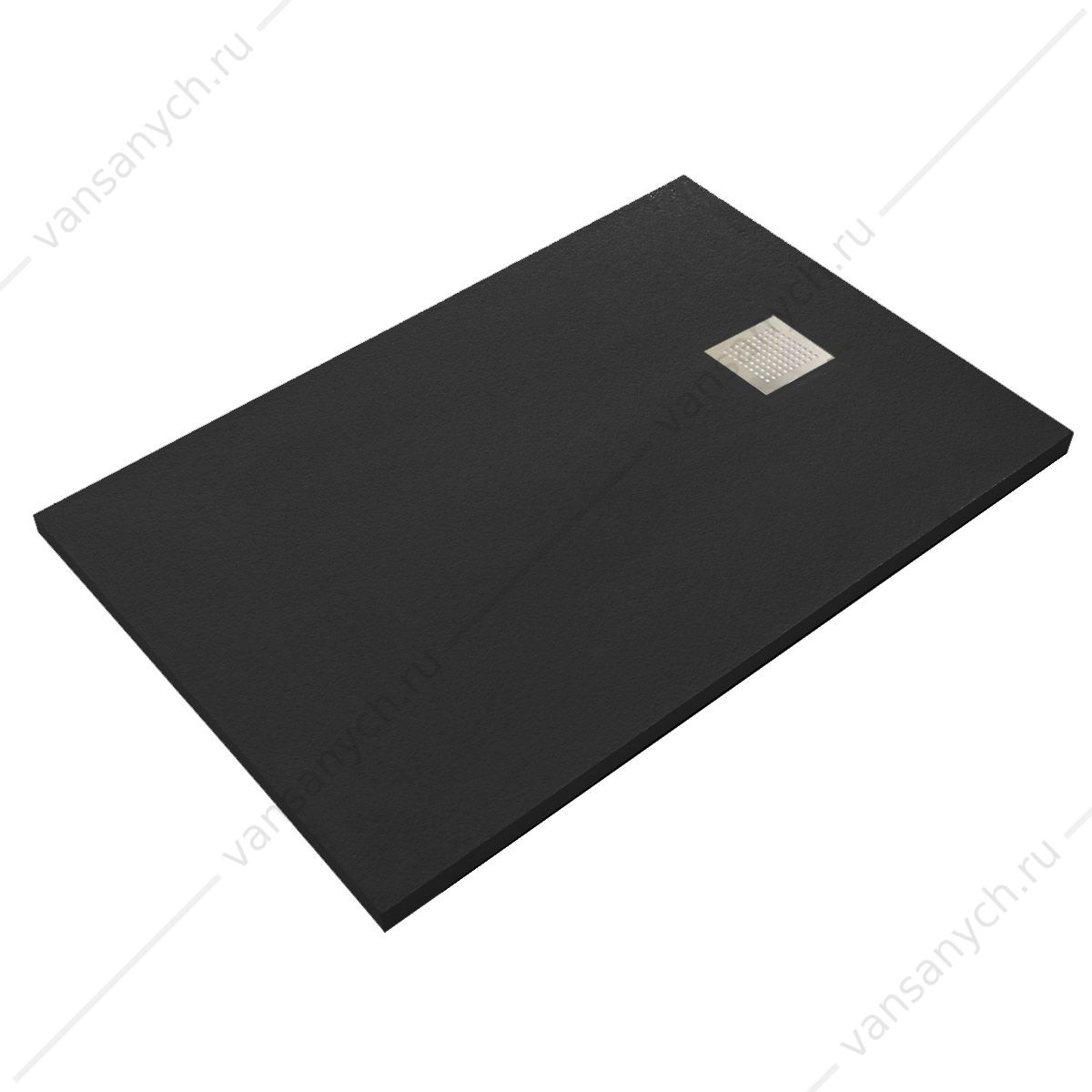 Поддон из камня Vincea VST-2SR28010B, 1000*800*35, черный, сифон Vincea (Италия) купить в Тюмени (Ван Саныч™)