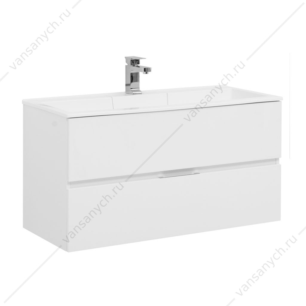 235341 Тумба с раковиной Aquanet Алвита 100 белый Aquanet (Россия) купить в Тюмени (Ван Саныч™)