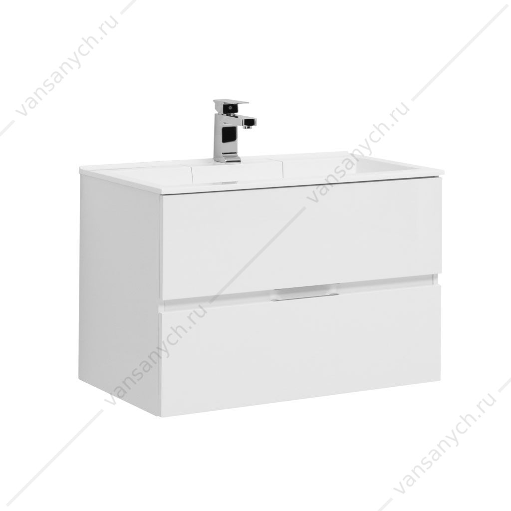 235339 Тумба с раковиной Aquanet Алвита 80 белый Aquanet (Россия) купить в Тюмени (Ван Саныч™)