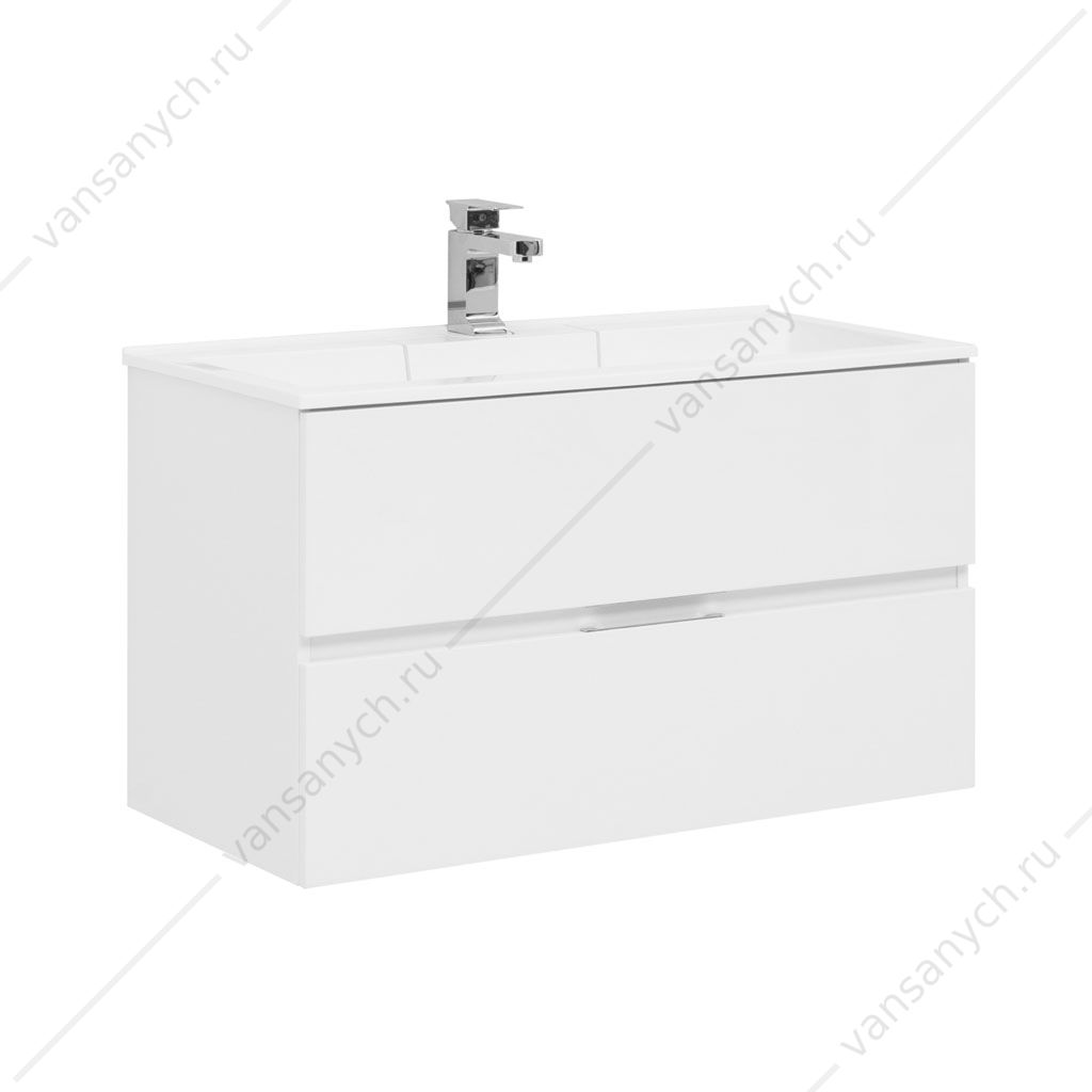 235340 Тумба с раковиной Aquanet Алвита 90 белый Aquanet (Россия) купить в Тюмени (Ван Саныч™)