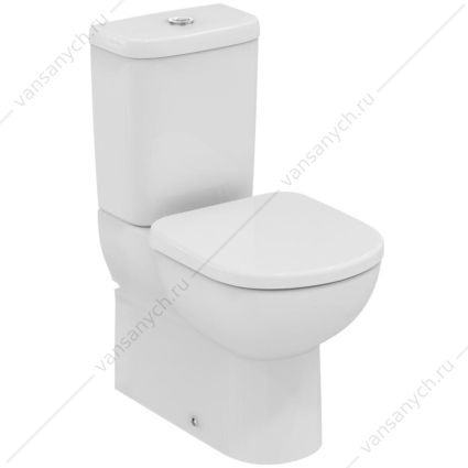 Унитаз напольный Tempo укороченный с сиденьем микролифт Ideal Standard (Бельгия) купить в Тюмени (Ван Саныч™)