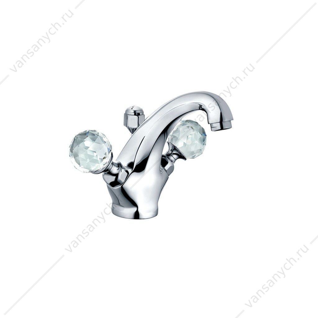 Смеситель для раковины KLUDI ADLON  DN 15, ручки хрусталь, хром, 5101005G5 Kludi (Германия) купить в Тюмени (Ван Саныч™)