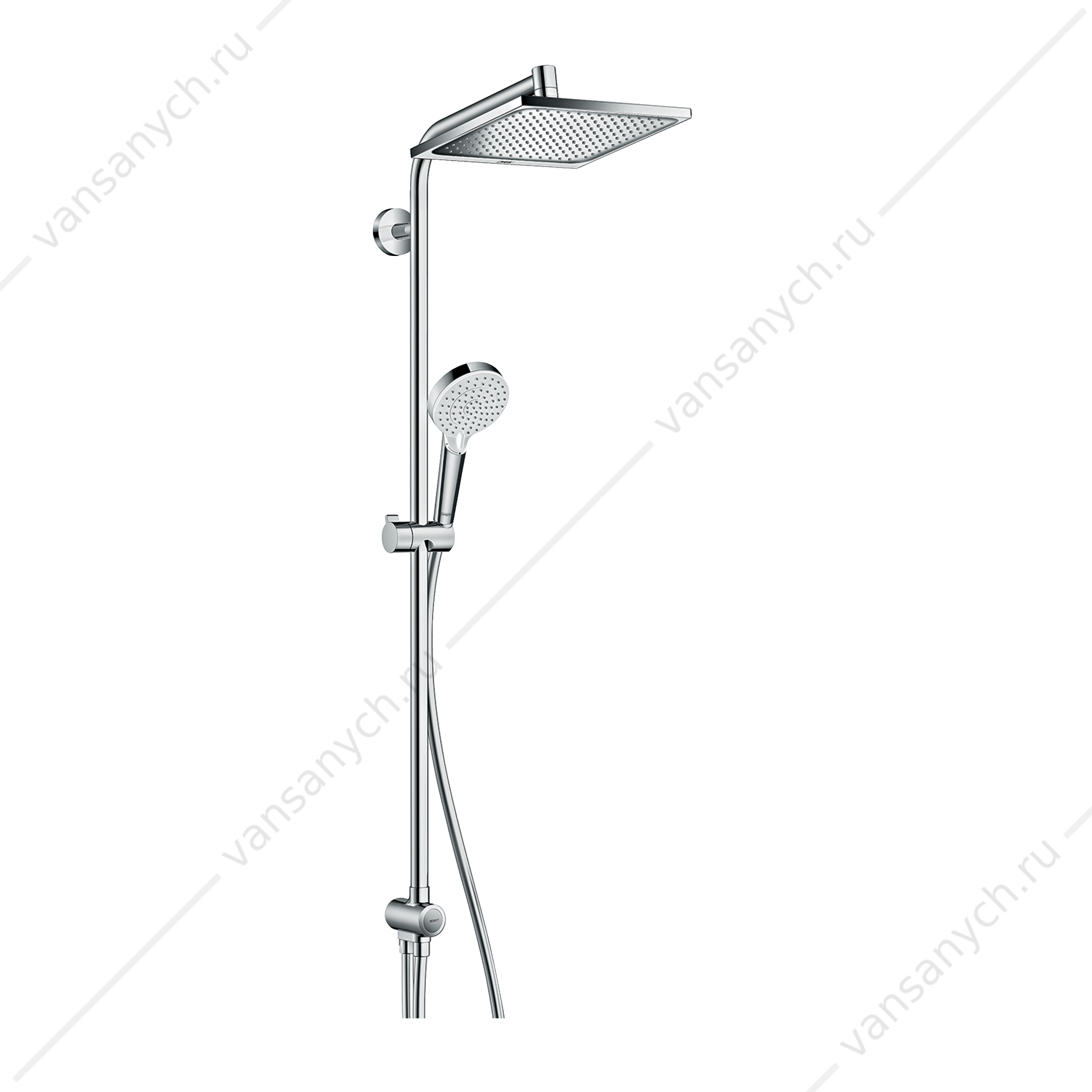 Душевая система Hansgrohe Crometta Е 240 1jet Showerpipe Reno Ecosmart 27289000  HANSGROHE (Германия) купить в Тюмени (Ван Саныч™)