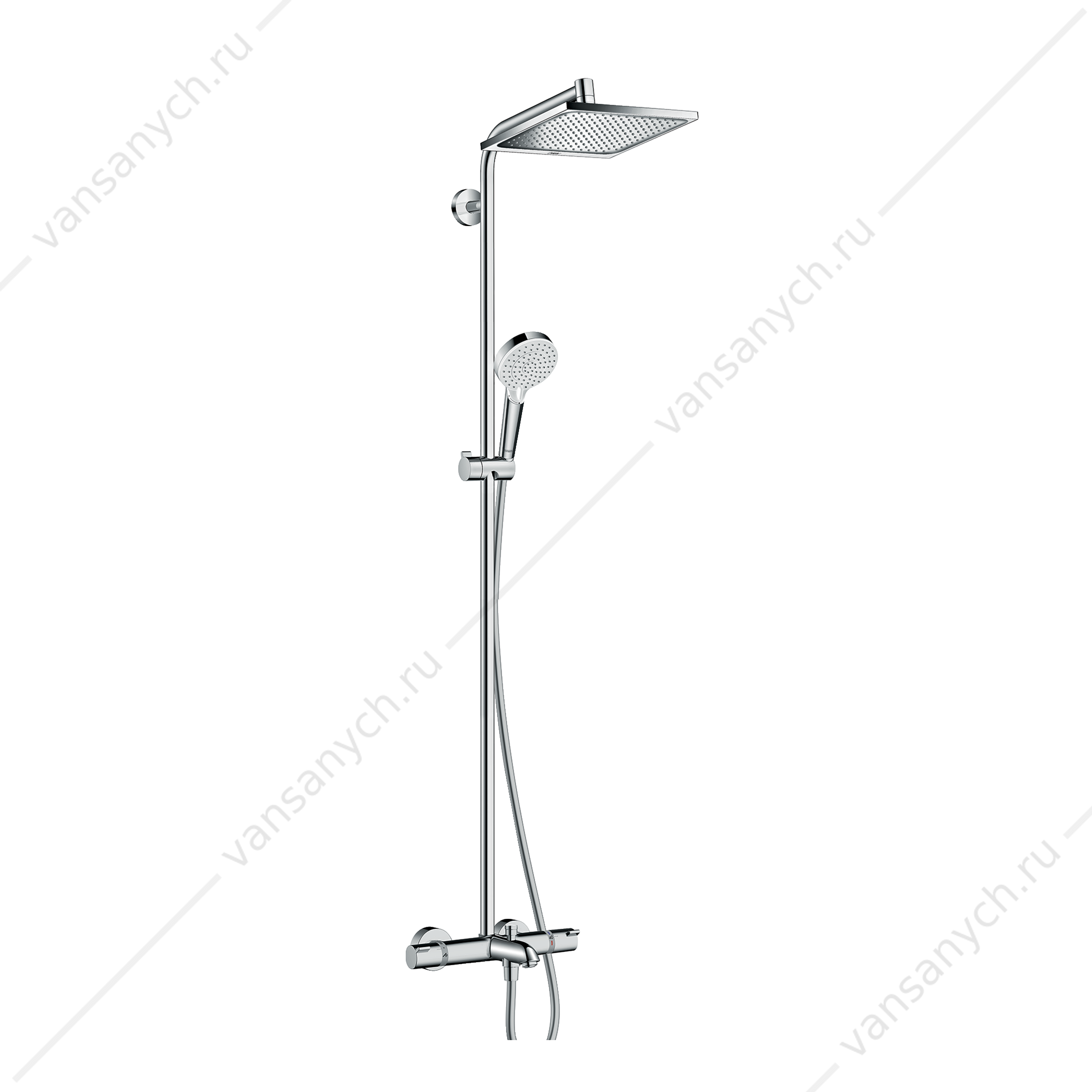 Душевая система Hansgrohe Crometta E 240 1jet Showerpipe 27298000 HANSGROHE (Германия) купить в Тюмени (Ван Саныч™)