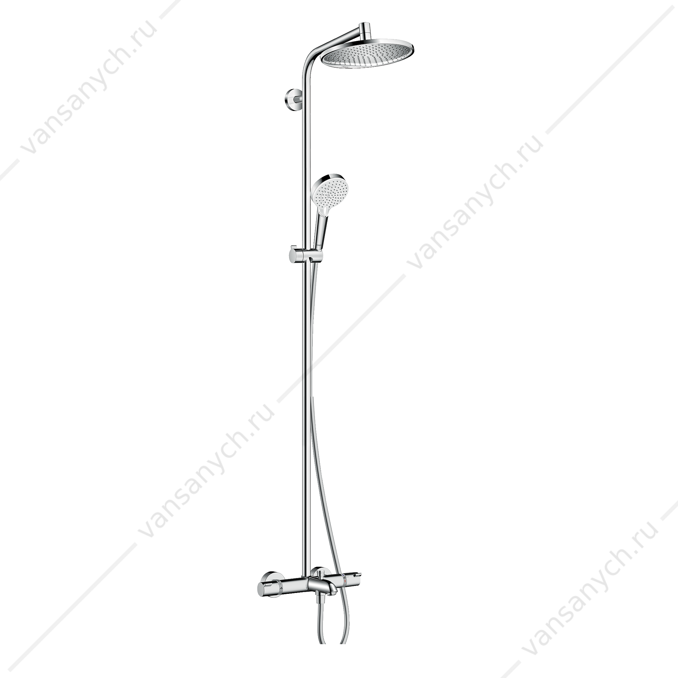 Душевая система Hansgrohe Crometta S 240 1jet Showerpipe 27320000  HANSGROHE (Германия) купить в Тюмени (Ван Саныч™)