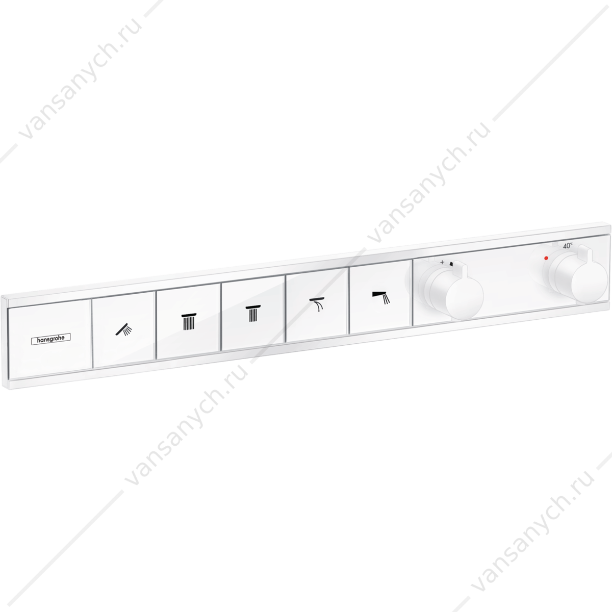 Термостат для 5 потребителей (внешня часть) белый матовый HANSGROHE RainSelect 15384700 HANSGROHE (Германия) купить в Тюмени (Ван Саныч™)