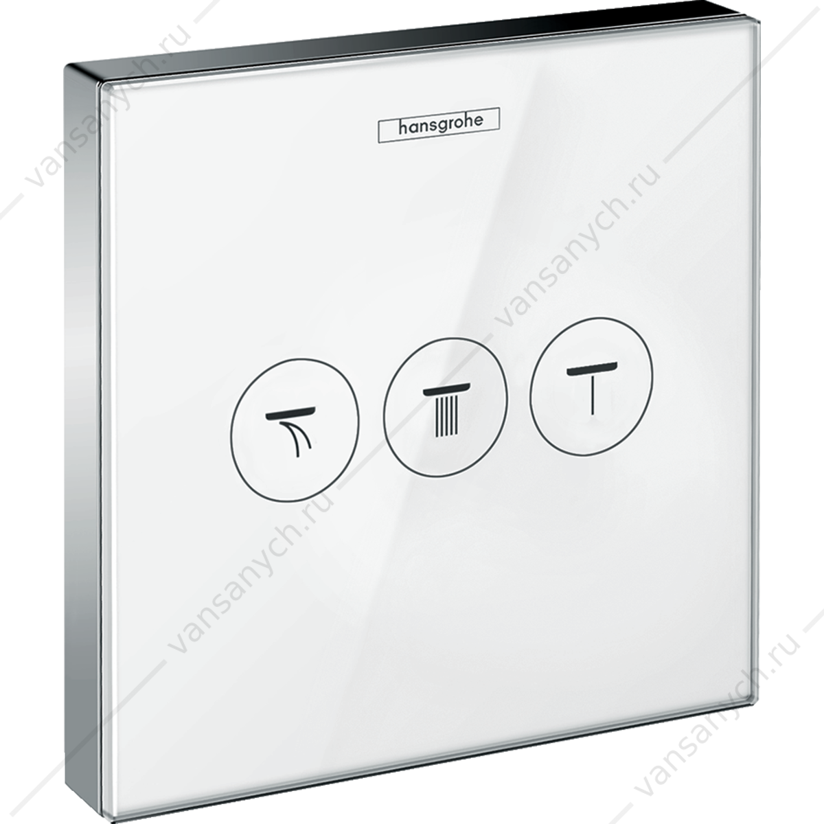Вентиль запорн./переключ. с кнопками управления белый/хром HANSGROHE Select  Trio/Quattro 15736400 HANSGROHE (Германия) купить в Тюмени (Ван Саныч™)