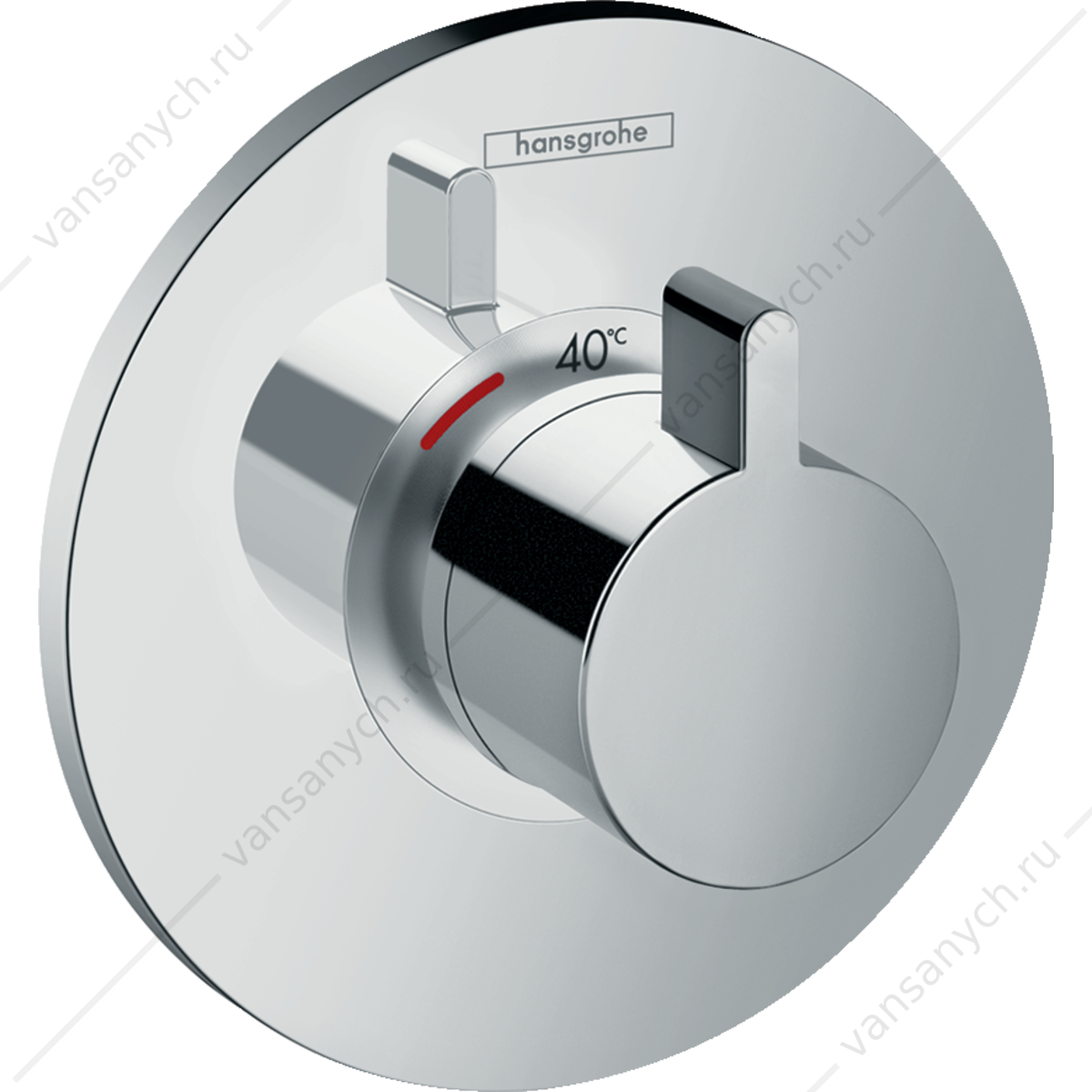 Смеситель термостат для душа  (внешняя часть) HANSGROHE Ecostat S 15756000 HANSGROHE (Германия) купить в Тюмени (Ван Саныч™)