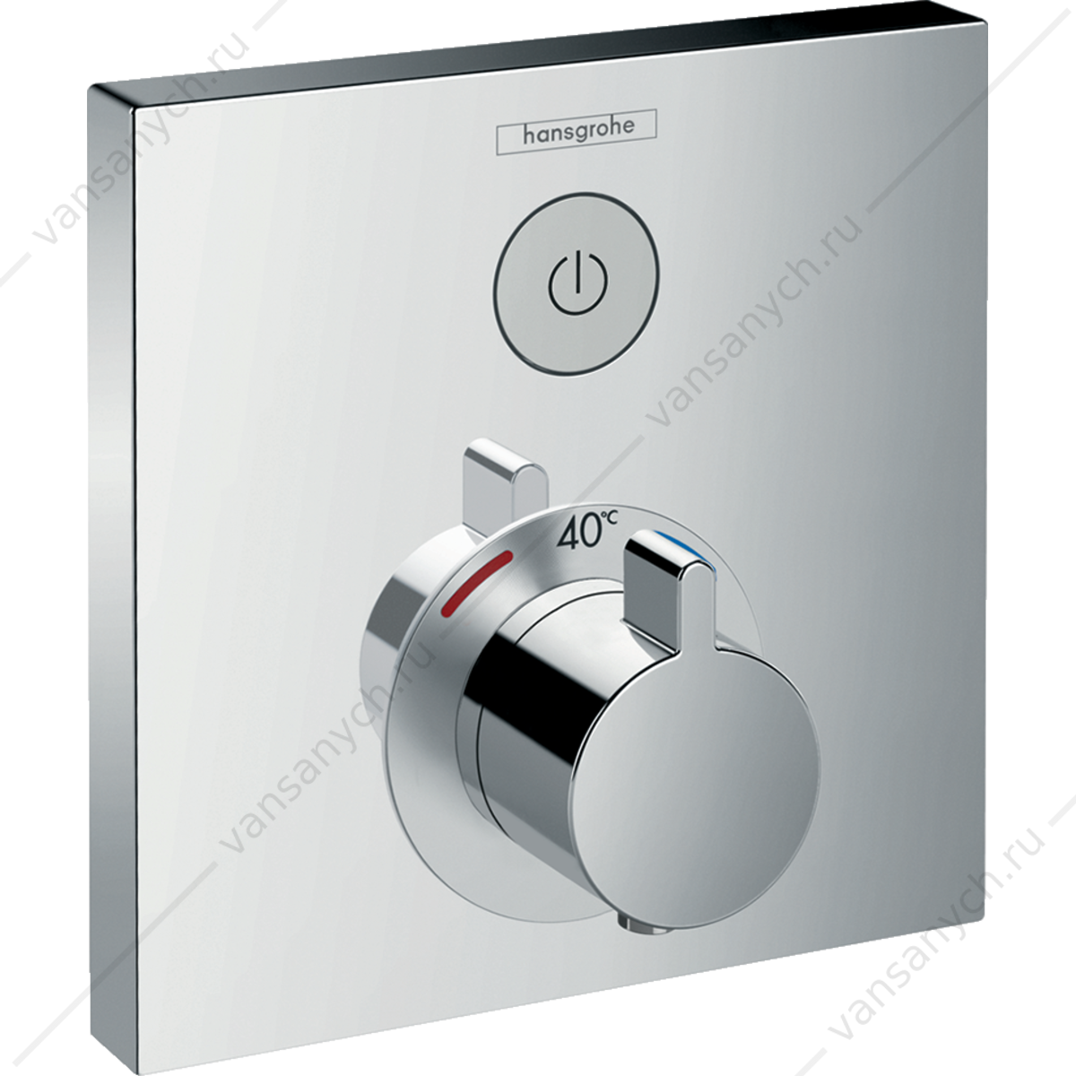 Смеситель термостат ShowerSelect с запорным вентилем (внешняя часть) HANSGROHE Select 15762000 HANSGROHE (Германия) купить в Тюмени (Ван Саныч™)